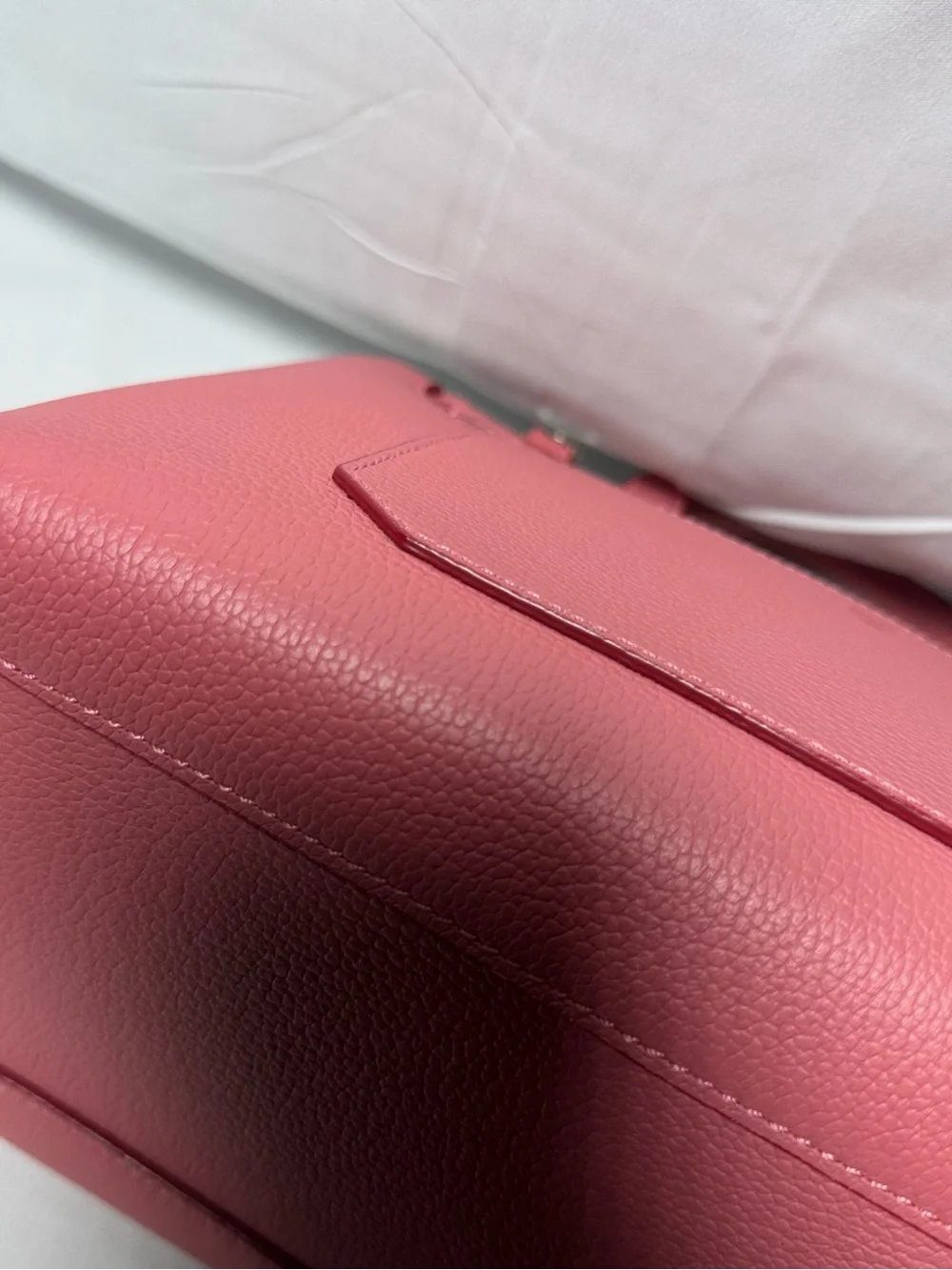 MCM Rose Pink Top-Handle Satchel with Detachable Strap